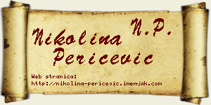 Nikolina Peričević vizit kartica